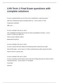 LVN Term 1 Final Exam questions with complete solutions