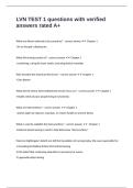 LVN TEST 1 questions with verified answers rated A&plus;