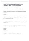 LVN FUNDAMENTALS questions n answers rated A&plus; latest update