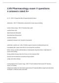 LVN Pharmacology exam V questions n answers rated A&plus;