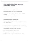 HESI LVN 2025 &lpar;updated&rpar; questions with verified answers