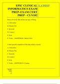 EPIC CLINICAL INFORMATICS EXAM PREP-EXAM CERT PREP - CLN102 QUESTIONS AND ANSWERS 2025