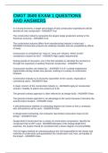 CMGT 3500 EXAM 1 QUESTIONS AND ANSWERS