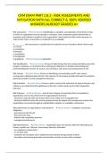 CRM EXAM PART 2&period;B&period;2 - RISK ASSESSMENTS AND MITIGATION WITH ALL CORRECT & 100&percnt; VERIFIED ANSWERS&vert;ALREADY GRADED A&plus;
