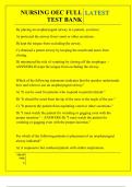 NURSING OEC FULL TEST BANK QUESTIONS AND ANSWERS 2025