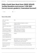 FNGLA South Open Book Exam &lpar;2025&rpar; UPDATE Verified Questions And Answers &vert; With 100&percnt; Correct Answers graded A&plus; Guaranteed Success&excl;&excl;