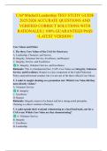 CAP Mitchell Leadership TEST STUDY GUIDE  2025&sol;2026 ACCURATE QUESTIONS AND  VERIFIED CORRECT SOLUTIONS WITH  RATIONALES &vert;&vert; 100&percnt; GUARANTEED PASS  <LATEST VERSION> 