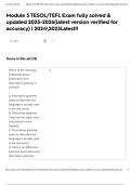 Module 5 TESOL&sol;TEFL Exam fully solved & updated 2025-2026&lpar;latest version verified for accuracy&rpar; &vert; 20242025Latest&excl;&excl;