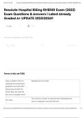 Resolute Hospital Billing RHB100 Exam &lpar;2025&rpar; Exam Questions & Answers &vert; Latest Already Graded A&plus; UPDATE 2025&vert;2026&excl;&excl;