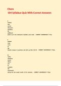 Chem 104 Syllabus Quiz With Correct Answers