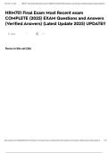 HRM701 Final Exam Most Recent exam COMPLETE &lpar;2025&rpar; EXAM Questions and Answers &lpar;Verified Answers&rpar; &lpar;Latest Update 2025&rpar; UPDATE&excl;&excl;