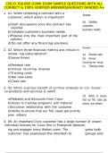 CISCO 700-805 &lpar;CRM&rpar; EXAM SAMPLE QUESTIONS WITH ALL CORRECT & 100&percnt; VERIFIED ANSWERS&vert;ALREADY GRADED A&plus;