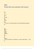 NBCE Florida State exam questions with answers