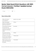 Barber State Board EXAM Questions with 100&percnt; Correct Answers &vert; Verified &vert; Updated &lpar;Actual Exam&rpar; 20252026Barber State Board EXAM Questions with 100&percnt; Correct Answers &vert; Verified &vert; Updated &lpar;Actual Exam&rpar; 20252026