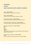REFORMER PILATES EXAM QUESTIONS WITH CORRECT ANSWERS&period;
