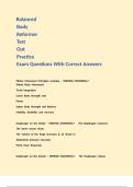 Balanced Body Reformer Test Out Practice Exam Questions With Correct Answers