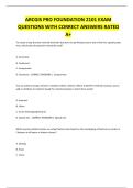 ARCGIS PRO FOUNDATION 2101 EXAM QUESTIONS WITH CORRECT ANSWERS RATED A&plus;