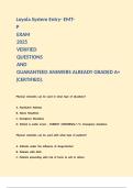 Loyola System Entry- EMT-P EXAM 2025 VERIFIED QUESTIONS AND GUARANTEED ANSWERS ALREADY GRADED A&plus;&lpar;CERTIFIED&rpar;&period;