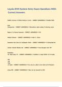 Loyola EMS System Entry Exam Questions With Correct Answers 