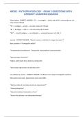 NR283&colon; PATHOPHYSIOLOGY - EXAM 2 QUESTIONS WITH CORRECT ANSWERS 2025&sol;2026