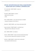 NR 283&colon; PATHOPHYSIOLOGY FINAL EXAM REVIEW QUESTIONS WITH CORRECT ANSWERS 2026