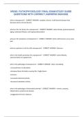 NR283 PATHOPHYSIOLOGY FINAL EXAM-STUDY GUIDE QUESTIONS WITH CORRECT ANSWERS 2025&sol;2026
