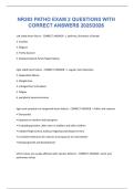 NR283&colon; PATHO EXAM 2 QUESTIONS WITH CORRECT ANSWERS 2025&sol;2026