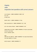 Virginia state inspection test questions with correct answers