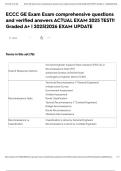 ECCC GE Exam Exam comprehensive questions and verified answers ACTUAL EXAM 2025 TEST&excl;&excl; Graded A&plus; &vert; 2025&vert;2026 EXAM UPDATE
