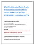 Ohio Dialysis Nurse Certification Practice  Exam Questions And Correct Answers  &lpar;Verified Answers&rpar; Plus Rationales  2025&vert;2026 Q&A &vert; Instant Download Pdf 