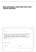NUR 1250 EXAM 1 QUESTIONS WITH 100&percnt; PASSED ANSWERS&period;