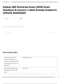 Sophos S80 Technician Exam &lpar;2025&rpar; Exam Questions & Answers &vert; Latest Already Graded A&plus; UPDATE 2025&vert;2026&excl;&excl;