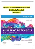 Test Bank and Study Guide for LoBiondo-Wood and Haber's Nursing Research in Canada&colon; Methods&comma; Critical Appraisal&comma; and Utilization&comma; 5th Edition
