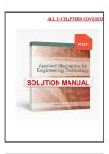 Applied Mechanics for Engineering Technology &lpar;8th Edition&comma; 2008&rpar; &ndash; Solutions Manual &ndash; Walker