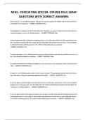 NFHS - OFFICIATING SOCCER- OFFSIDE RULE EXAM QUESTIONS WITH CORRECT ANSWERS&period;