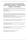NFHS SOCCER TEST LATEST TEST QUESTIONS AND CORRECT ANSWERS GRADED A&plus; VERIFIED