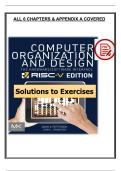 Computer Organization and Design RISC-V Edition &lpar;2017&rpar; &ndash; Solutions to Exercises &ndash; Patterson&period;