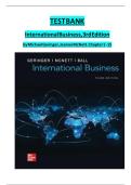 TEST BANK International Business&comma; 3rd Edition by Michael Geringer&comma; Jeanne McNett&period; Chapter 1 - 15