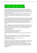 SOCIOLOGY OF LAW EXAM QUESTIONS AND ANSWERS