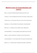 Biol134 Lecture 25  Exam Questions And  Answers 