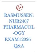 NUR2407 Pharmacology Exam 1 &ndash; 2026 &lpar;Rasmussen College&rpar; Topic&colon; Psychiatric&comma; Neurological&comma; and Musculoskeletal Pharmacology