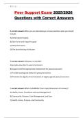 Peer Support Exam 2025&sol;2026 Questions with Correct Answers