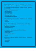 NURS 3105 Final Exam Questions With Complete Solutions