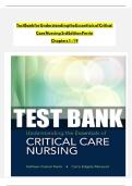 Test Bank for Understanding the Essentials of Critical Care Nursing&comma; 3rd Edition