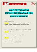 NYC FLSD TEST ACTUAL 2025&sol;2026 QUESTIONS AND 100&percnt; CORRECT ANSWERS