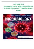 Test Bank for Microbiology for the Healthcare Professional 3rd Edition by VanMeter and Hubert