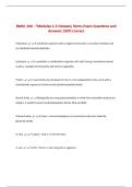 BMSC 200 - &ast;Modules 1-5 Glossary Terms Exam Questions and  Answers 100&percnt; Correct 