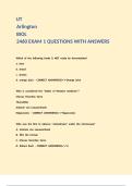 UT Arlington BIOL 2460 EXAM 1 QUESTIONS WITH ANSWERS 