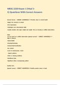 NRSG 2220-Exam 1 &lpar;Mod 1-5&rpar; Questions With Correct Answers 