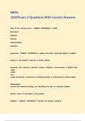 NRSG 2220 Exam 3 Questions With Correct Answers